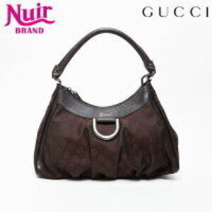 Gucci GG Canvas Abbey Shoulder Bag Brown